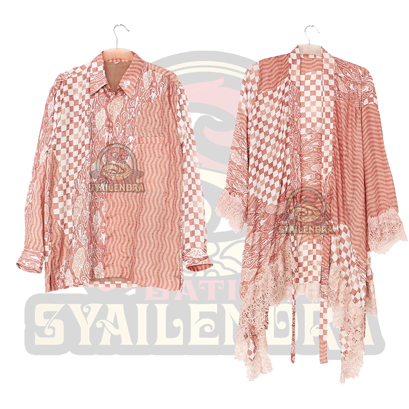BATIK SYAILENDRA TRUSMI Kemeja & Kimono Lace Viscose Couple Batik Cap