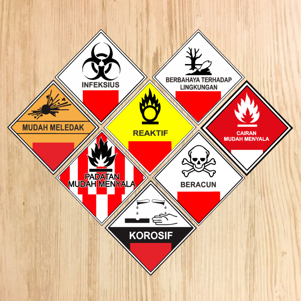 Stiker Limbah B3 | Stiker Simbol Limbah B3 | Stiker Bahan Berbahaya dan Beracun