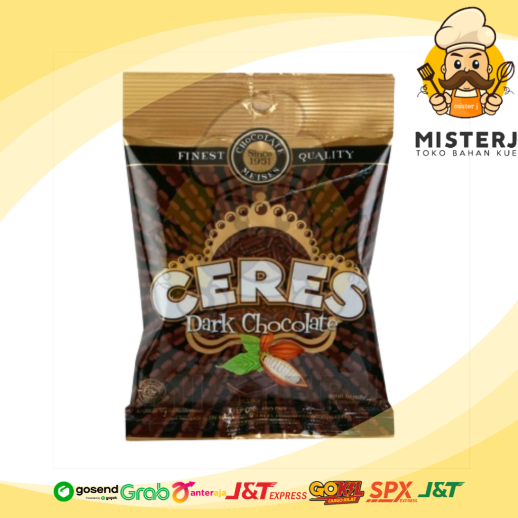 

Ceres Hagelslag Rice Dark Chocolate | 75 Gram | Taburan Meses Coklat | Kemasan Baru