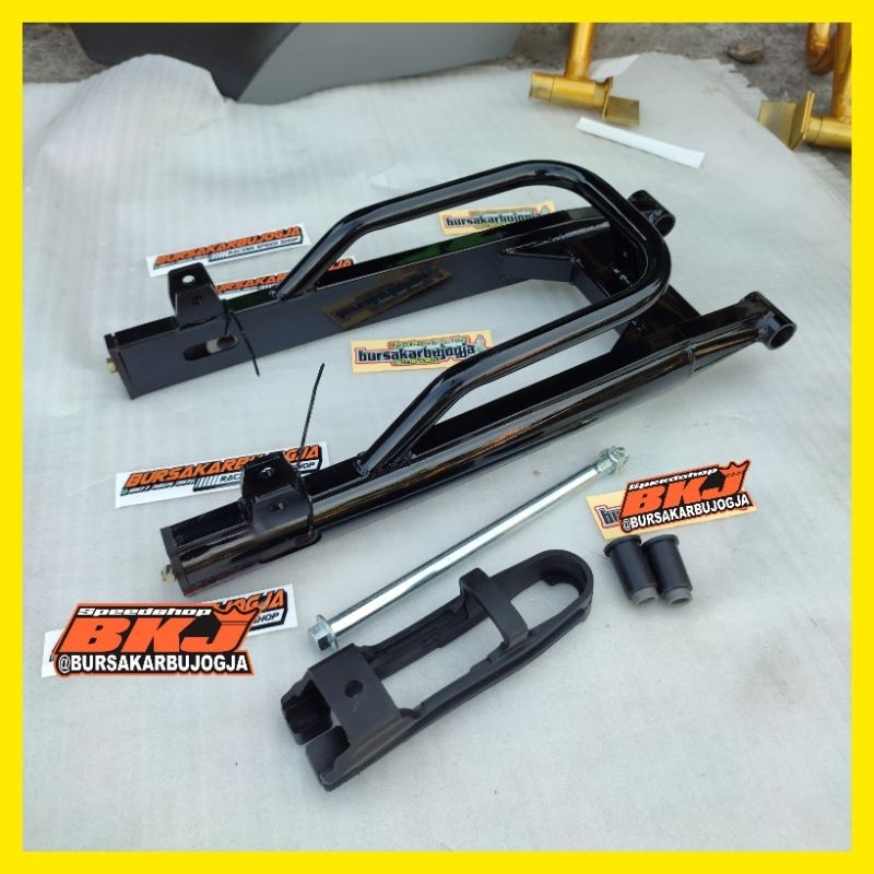 swing arm oval HITAM / CHROME bkj arm rx king bursakarbujogja