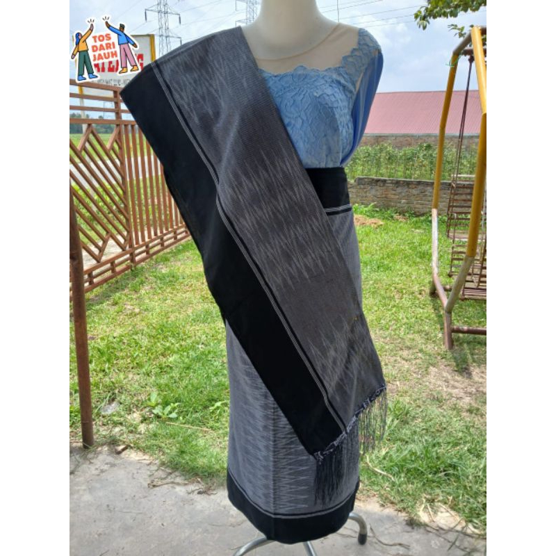 SONGKET BATAK SIBOLANG RASTA SIRAT TOBA SARUNG SELENDANG HITAM TENUN TANPA MESIN SONGKET MANUKKIR