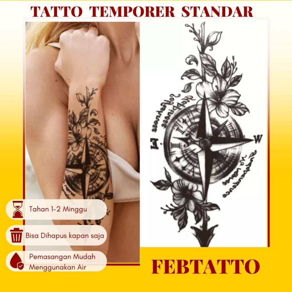 Tato Temporer Ukuran 21cmx11cm Tato Lengan Tato Dada Tato tangan Tato Kaki Tato Punggung Tato Jari  