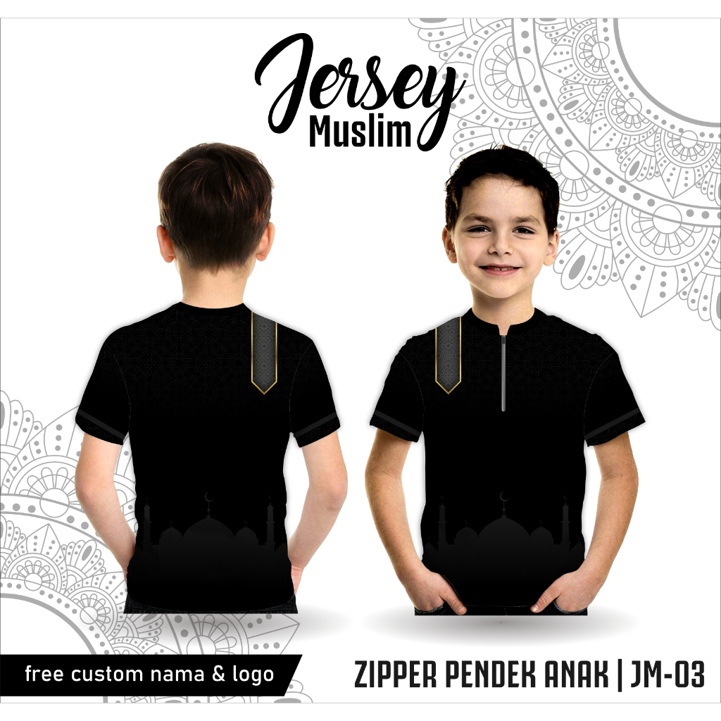 jersey koko premium baju koko muslim anak bahan drifit premium free custom