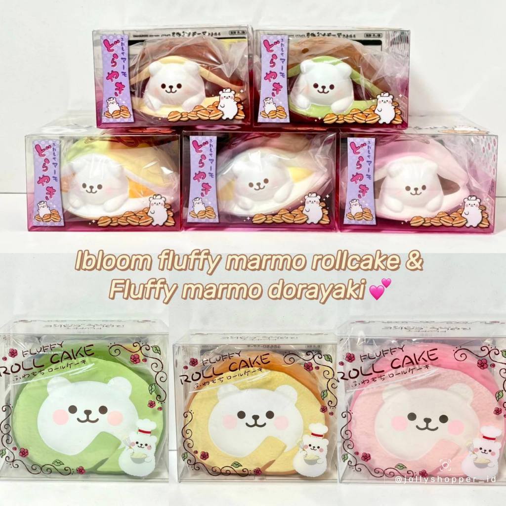 [READY STOCK] Ibloom Fluffy Marmo Rollcake / Fluffy Marmo Dorayaki / Licensed Jepang