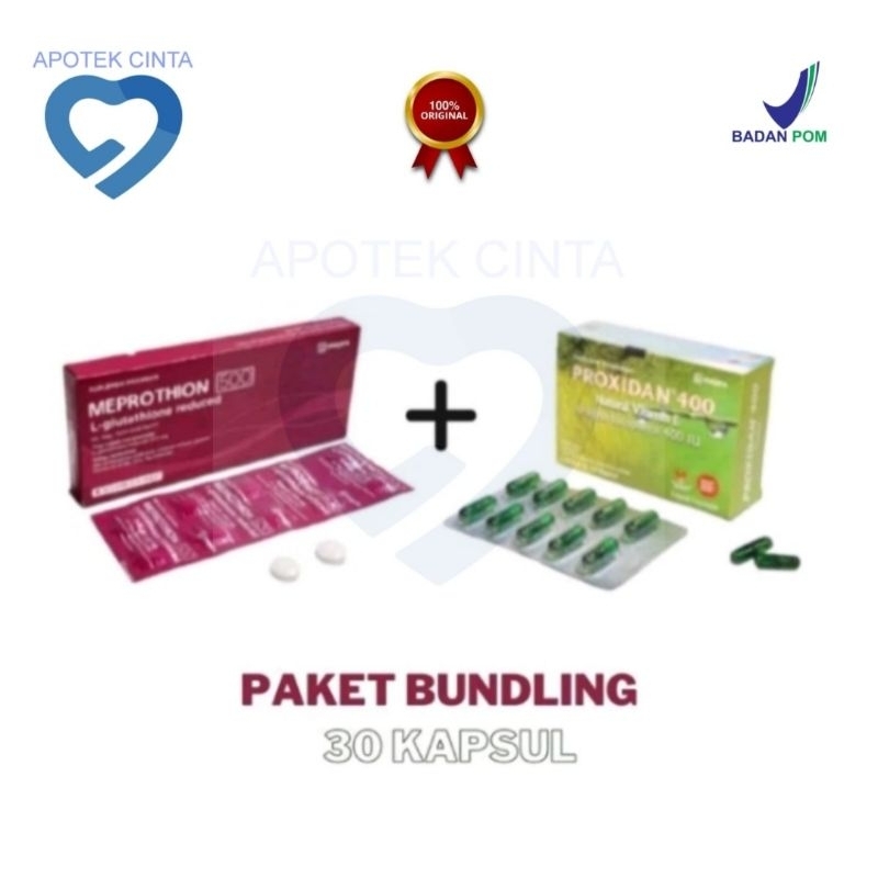 PAKET BUNDLING MEPROTHION 500 MG DAN PROXIDAN 400IU 1 BOX 30 KAPSUL