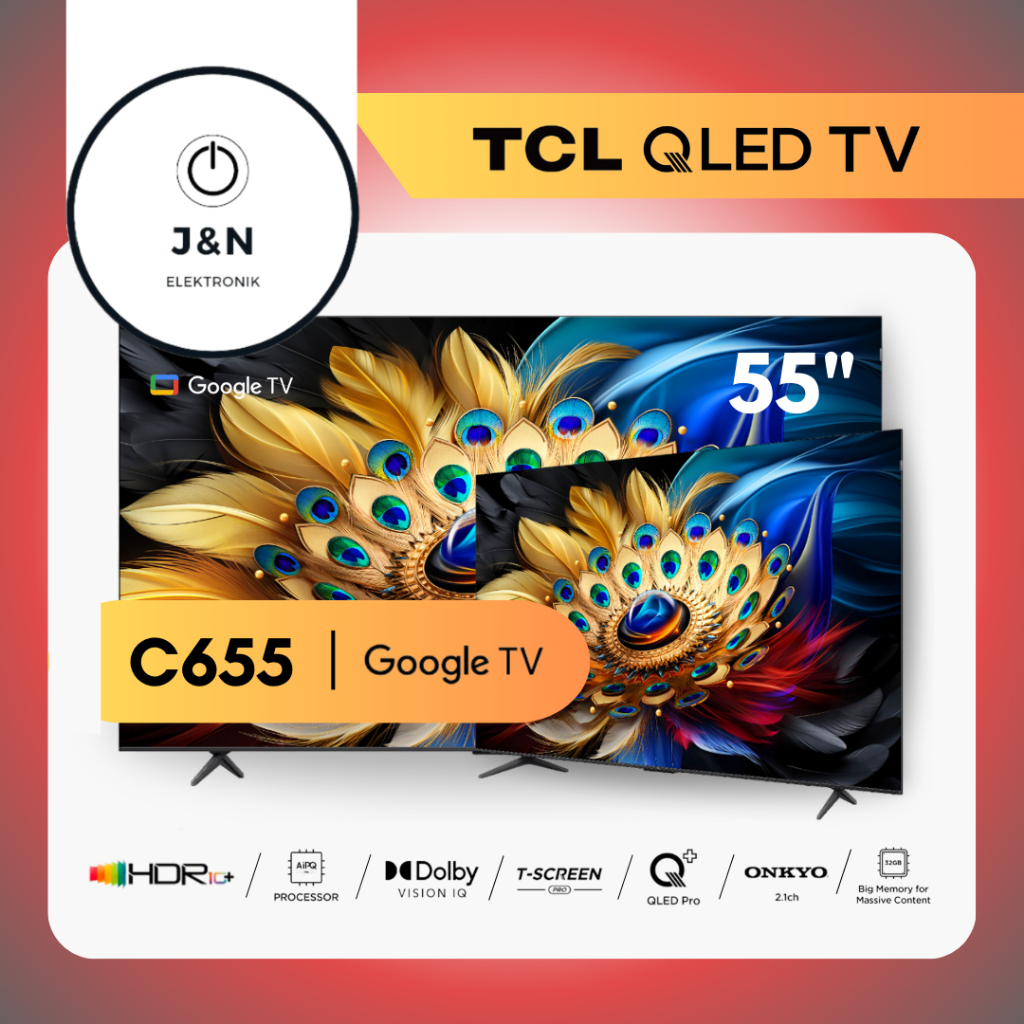 TCL QLED 65 INCH - 65C655 - 4K QLED PRO GOOGLE