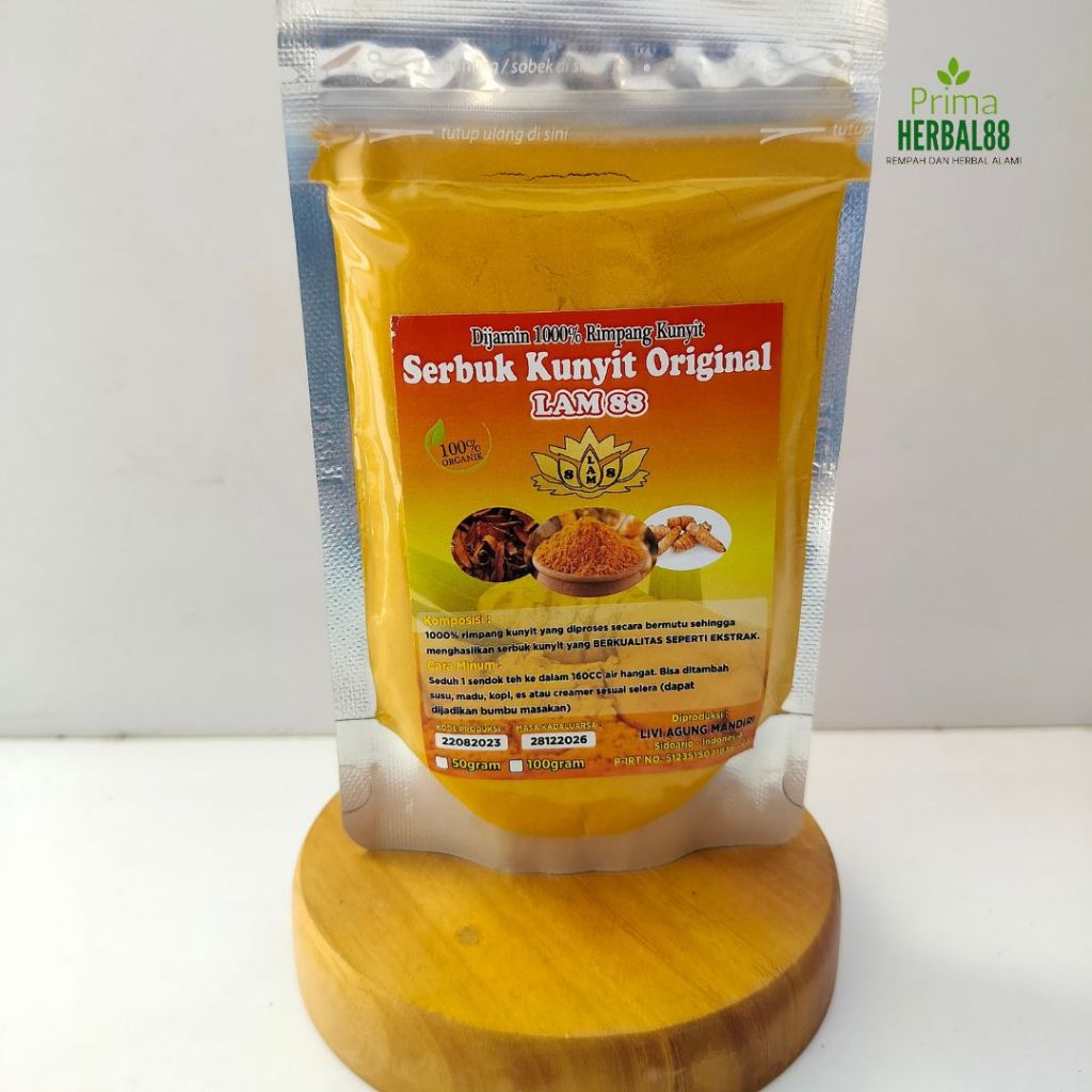 

Bubuk Kunyit Murni Asli | Kemasan 50 gram