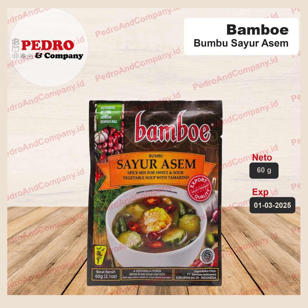 

Bamboe bumbu sayur asem 60 gram - sweet sour vegetable soup tamarind - instant spice indonesian