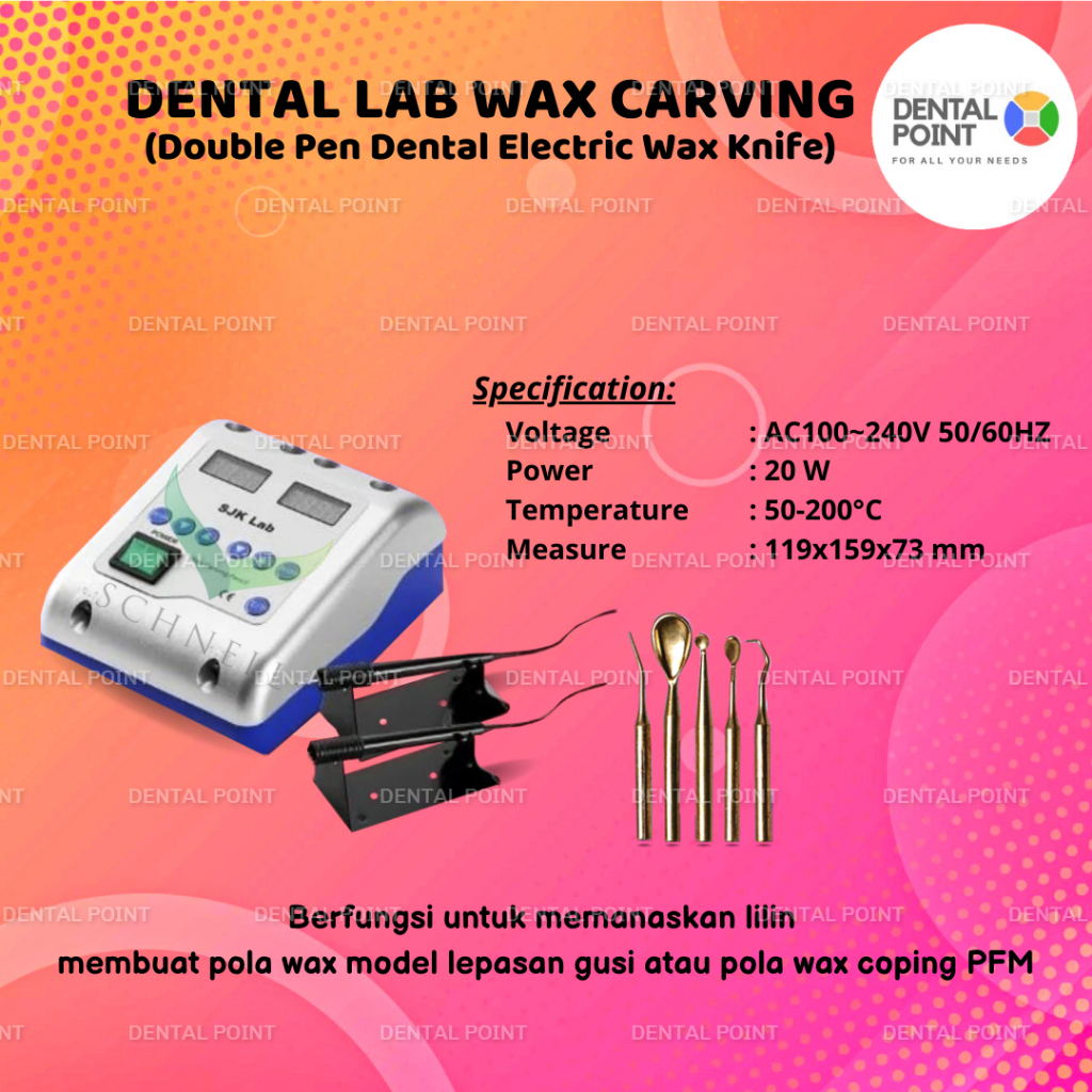 Dental Lab Tools Wax Electric Carving/Double Pen Pisau Wax Listrik