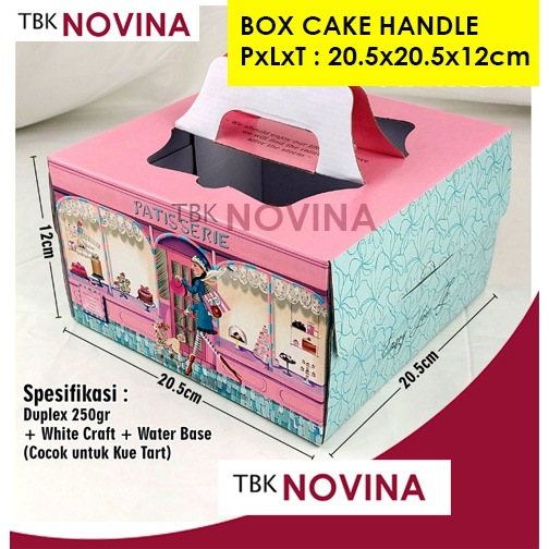 

BOX CAKE TINGGI / KOTAK KUE HARDBOARD HANDLE