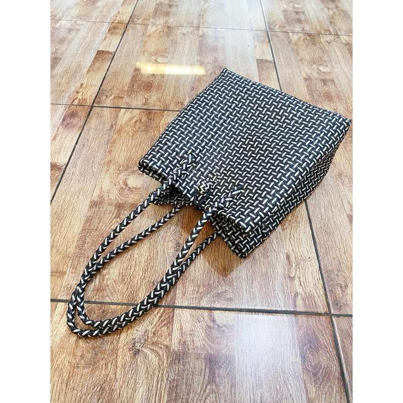 Tas anyaman plastik jali/Tas Belanja tote bag/Tas Rajut Anyaman Plastik/Tas jinjing (PRELOVED)