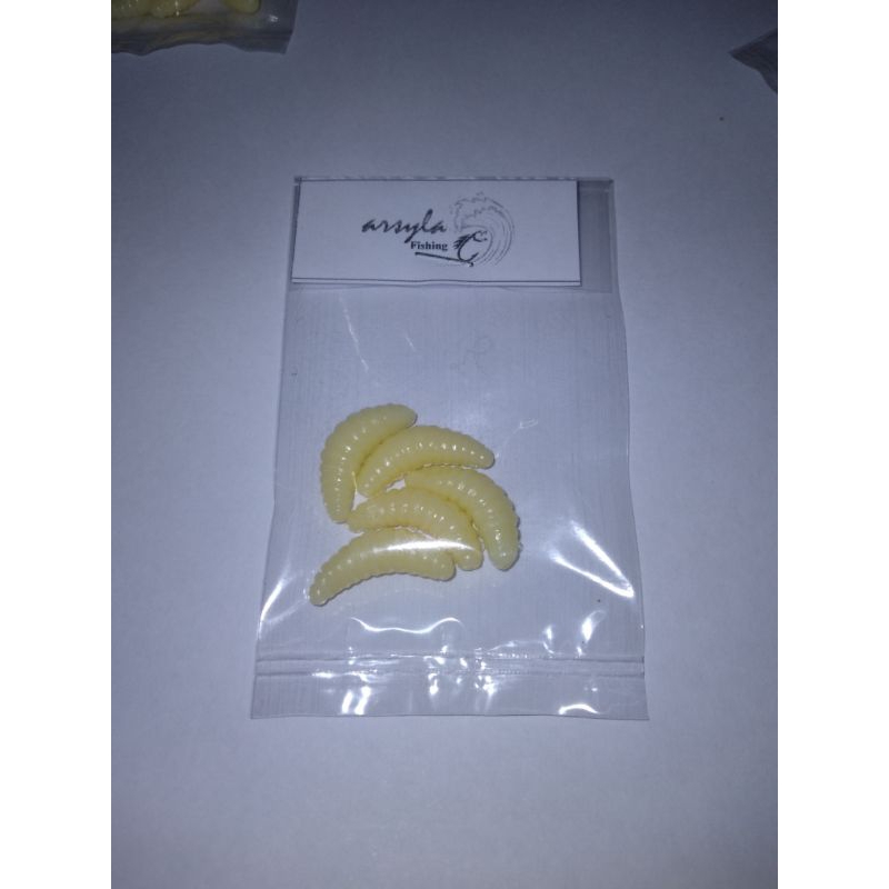 ulat bambu/cangkilung tiruan impan pancing isi 5