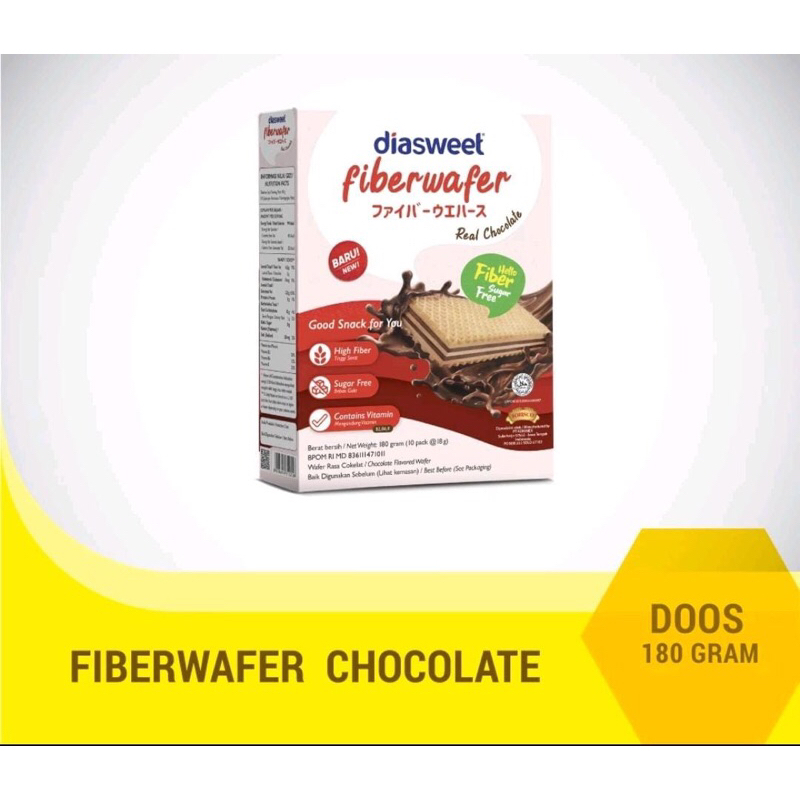 

Diasweet Fiberwafer coklat 180G