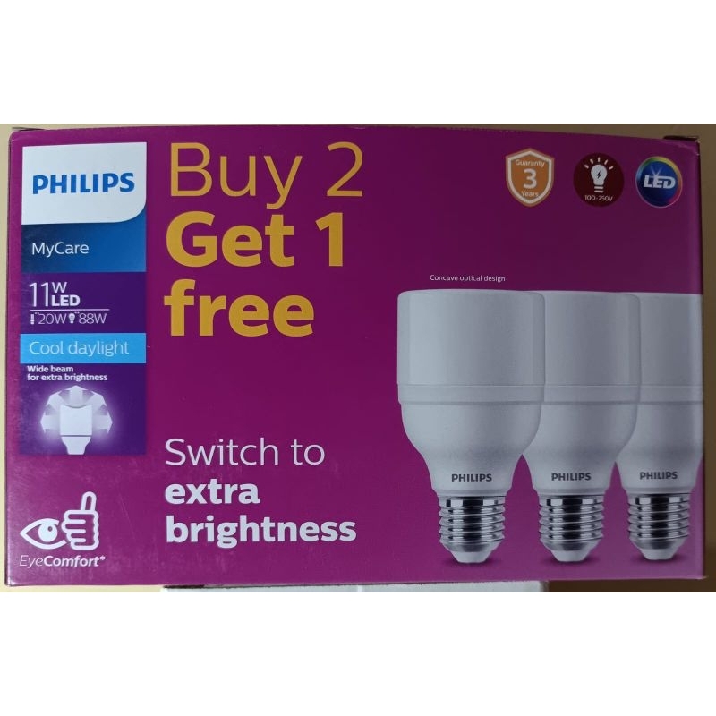 PHILIPS LED BRIGHT MULTIPACK 11 WATT / Philips led 9 watt / philips LED 7 watt / philips led BRIGHT 