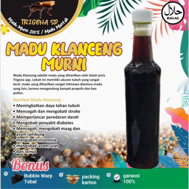 

Madu Kelulut Murni 100%,,Madu Lebah Trigona tanpa Campuran/Madu Klanceng Murni
