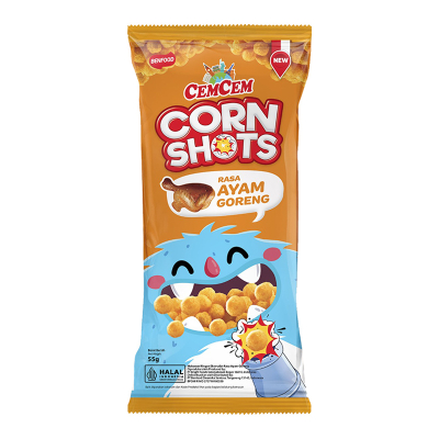 

CemCem Corn Shots Snack Ayam Goreng / Shots Snack Cokelat 55 gr