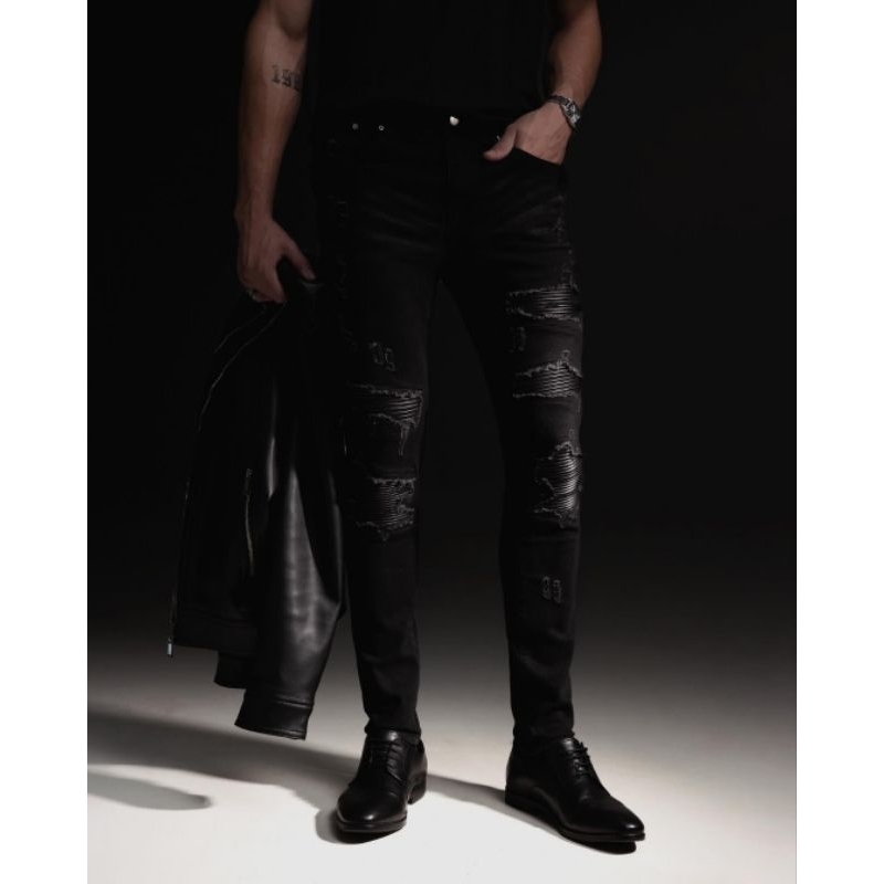 UPRISE DENIM BLACK AZUL- 29 30 31 32 34(No Diamond) Celana Uprise