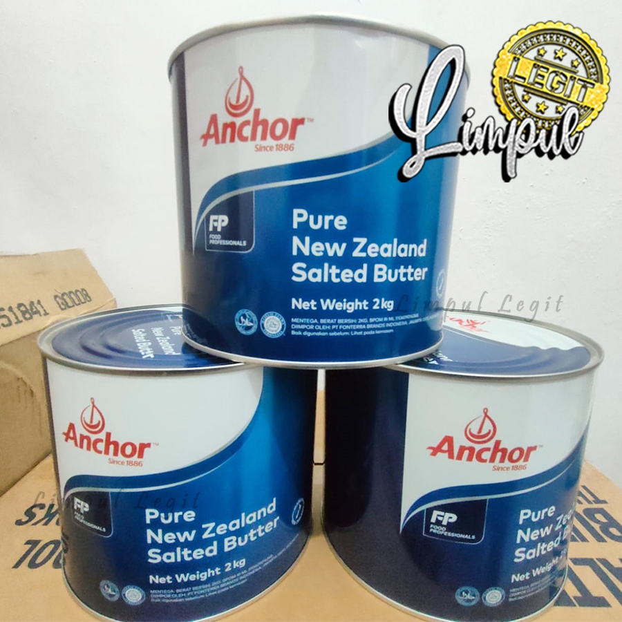 

Anchor Tin Salted Butter 2kg Buter Anchor 2 KG Salted Butter Anchor