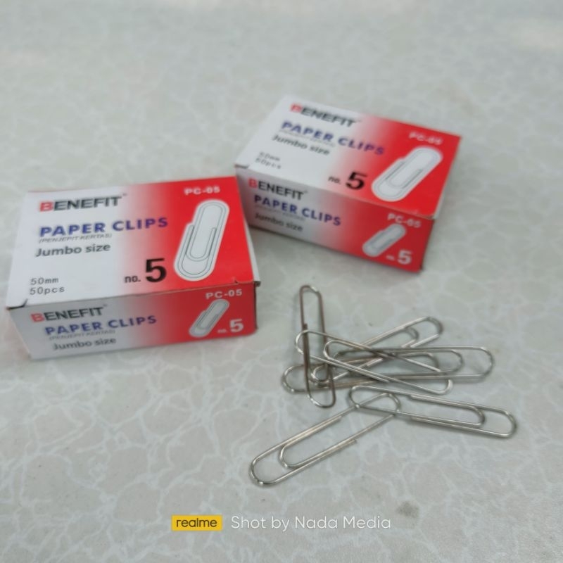 

grosir paper clips / penjepit kertas no 5 jumbo size