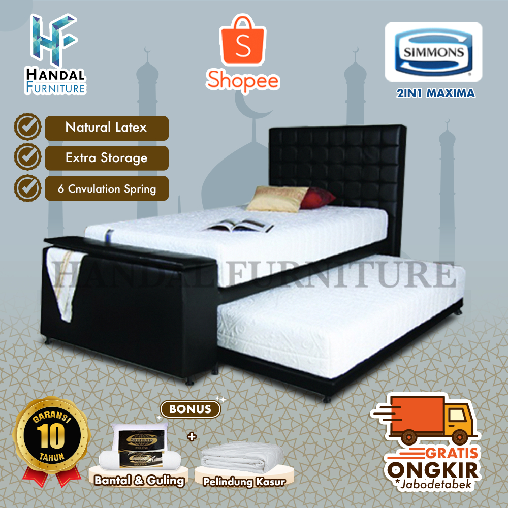 Simmons Set Kasur Spring Bed 2in1 Maxima