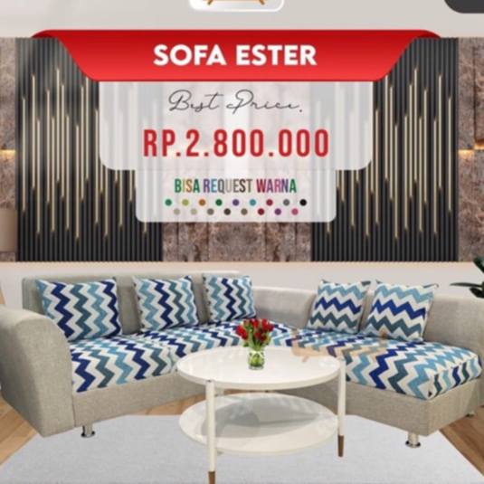 SOFA SUDUT EASTER - SOFA MURAH - SOFA KELUARGA - SOFA RUANG TAMU MINIMALIS - SOFA L - SOFA CUSTOM - 