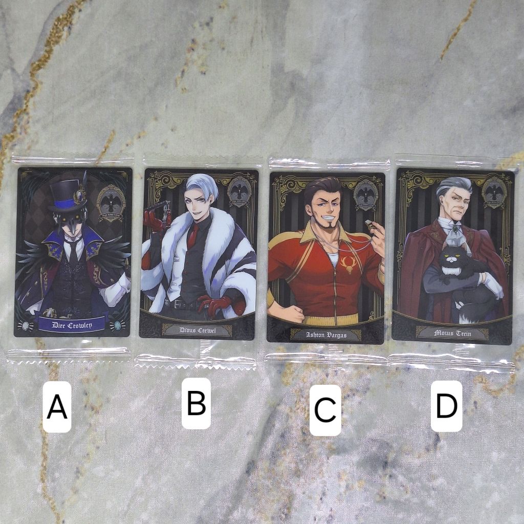 Twisted Wonderland Wafer Card Night Raven College Kartu