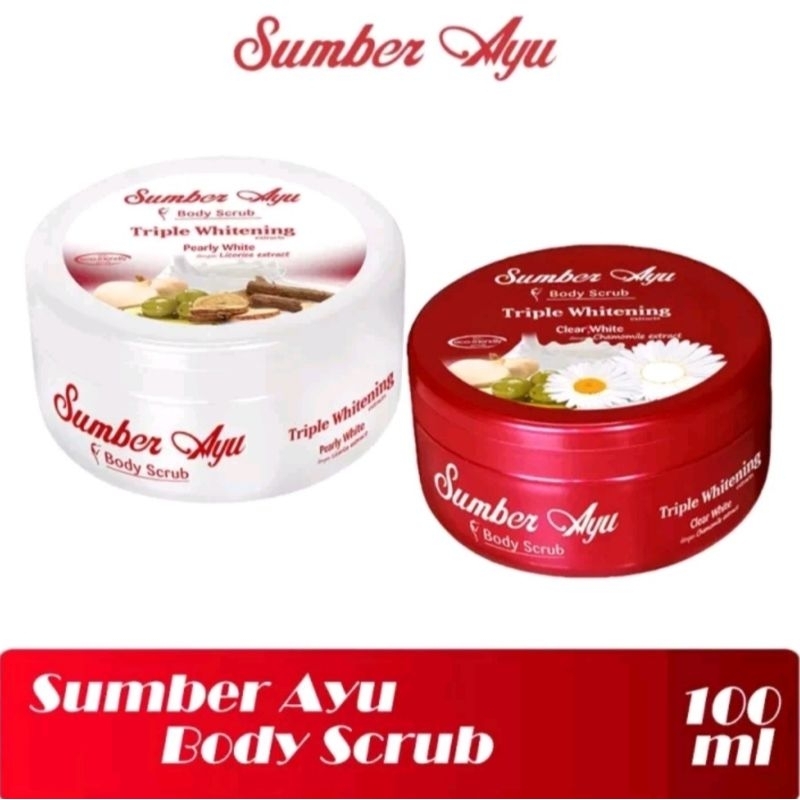Sumber Ayu Body Scrub Triple Whitening 100ml | Scrub Badan | Lulur - Sumber Ayu Body Scrub