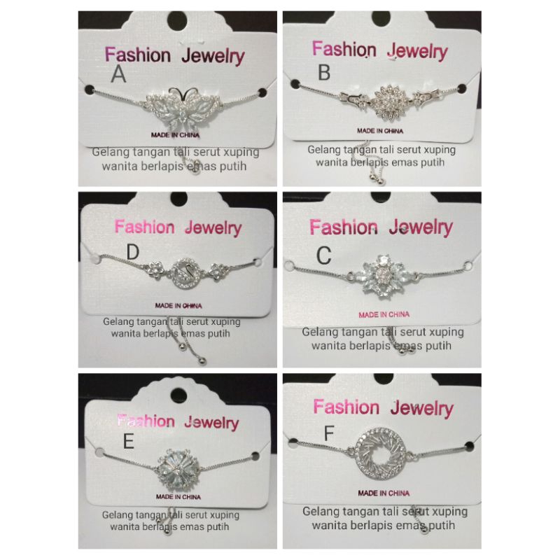 RAM749. Gelang tangan tali serut xuping wanita berlapis emas dgn mata zircon