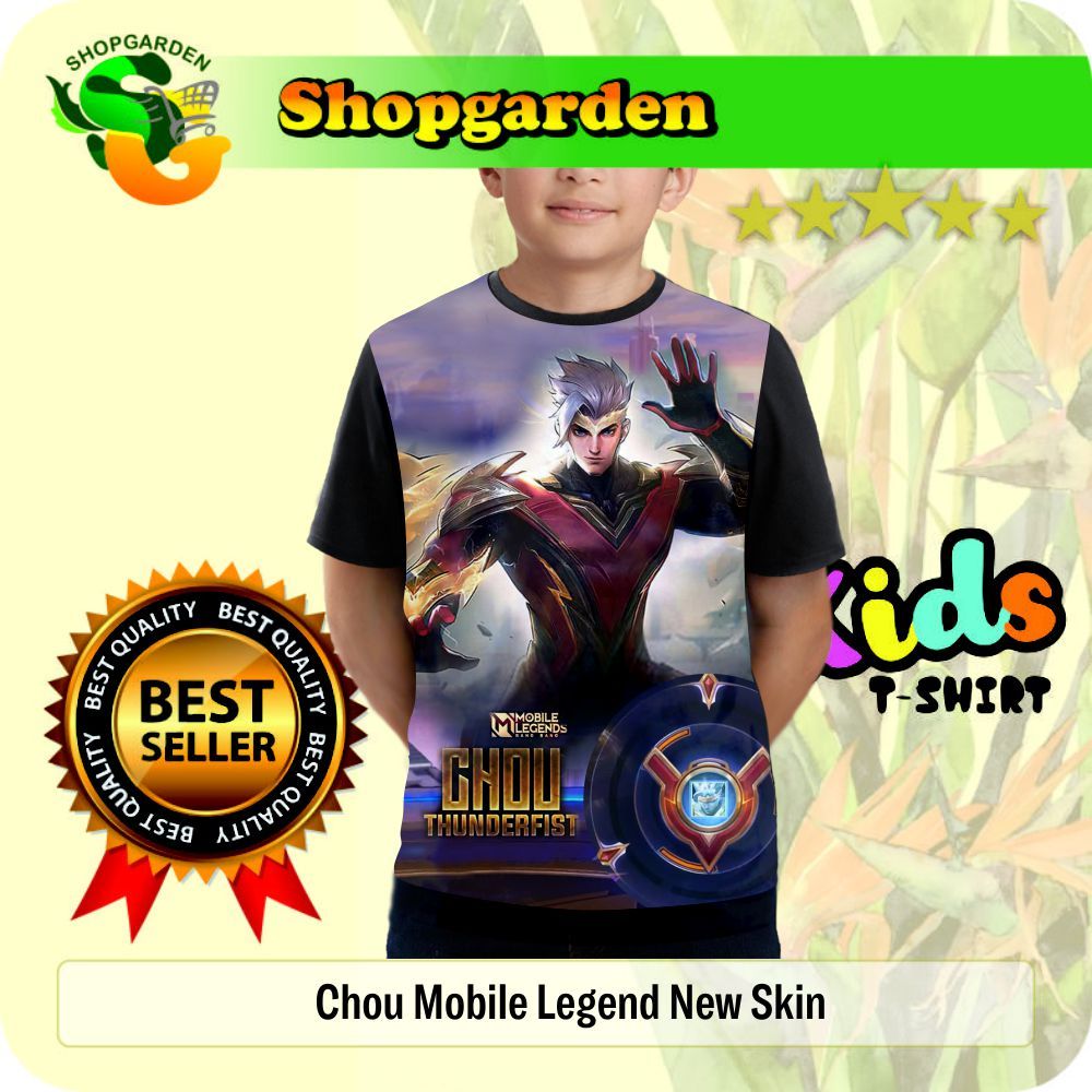 Kaos Anak Chou Mobile Legend New Skin Kaos Anak Laki-Laki Dan Perempuan Kaos Anak Murah | SHOPGARDEN