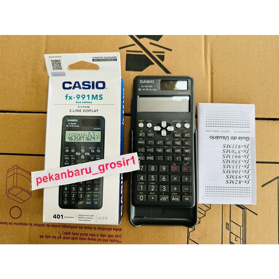 Kalkulator Scientific SAINS ILMIAH Casio Fx-991ms Fx 991 Ms 991MS FX991MS 401 FuncTION ORIGINAL GRAD