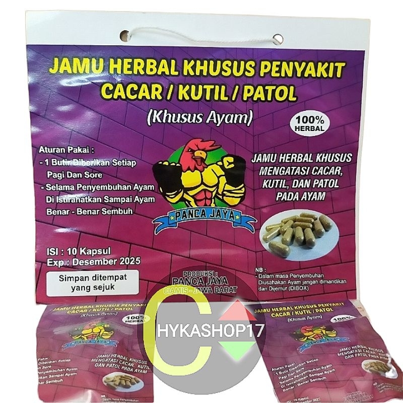 JAMU HERBAL PANCA JAYA - cacar / kutil / patol pada ayam
