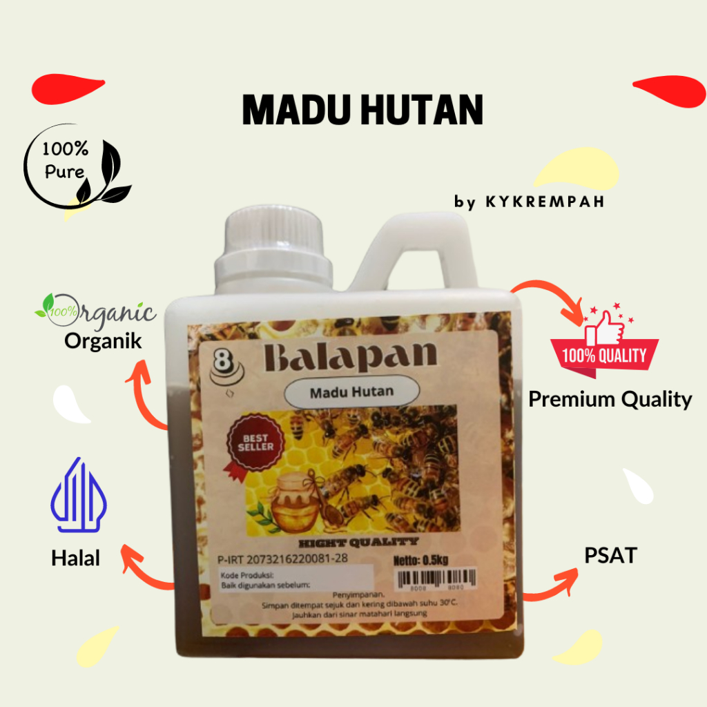 

MADU LEBAH [500 gram] , Madu Imunitas Tubuh