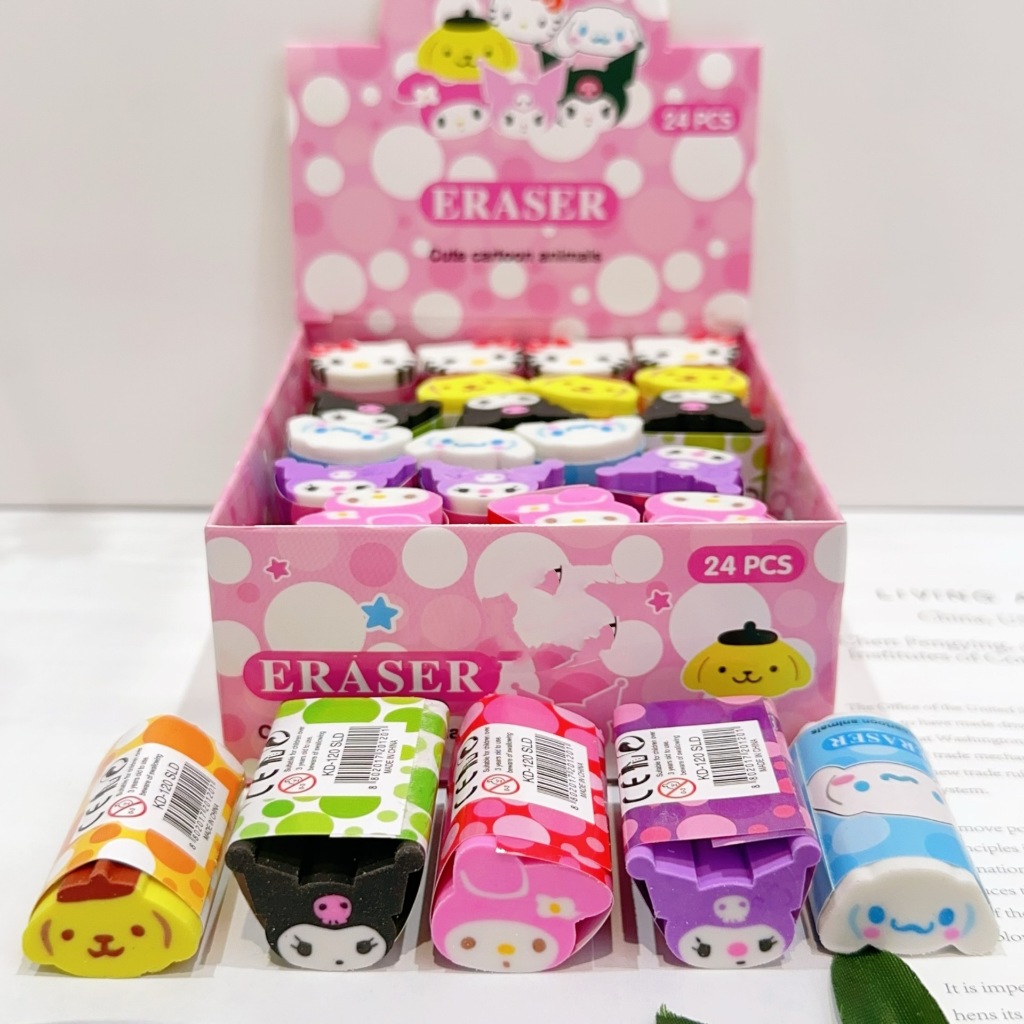 

Kakamoe - Penghapus Karet Karakter Kepala Sanrio Kuromi Chinamorol My Melody Cute Eraser Kawaii Sanrio Stip Pensil Lucu