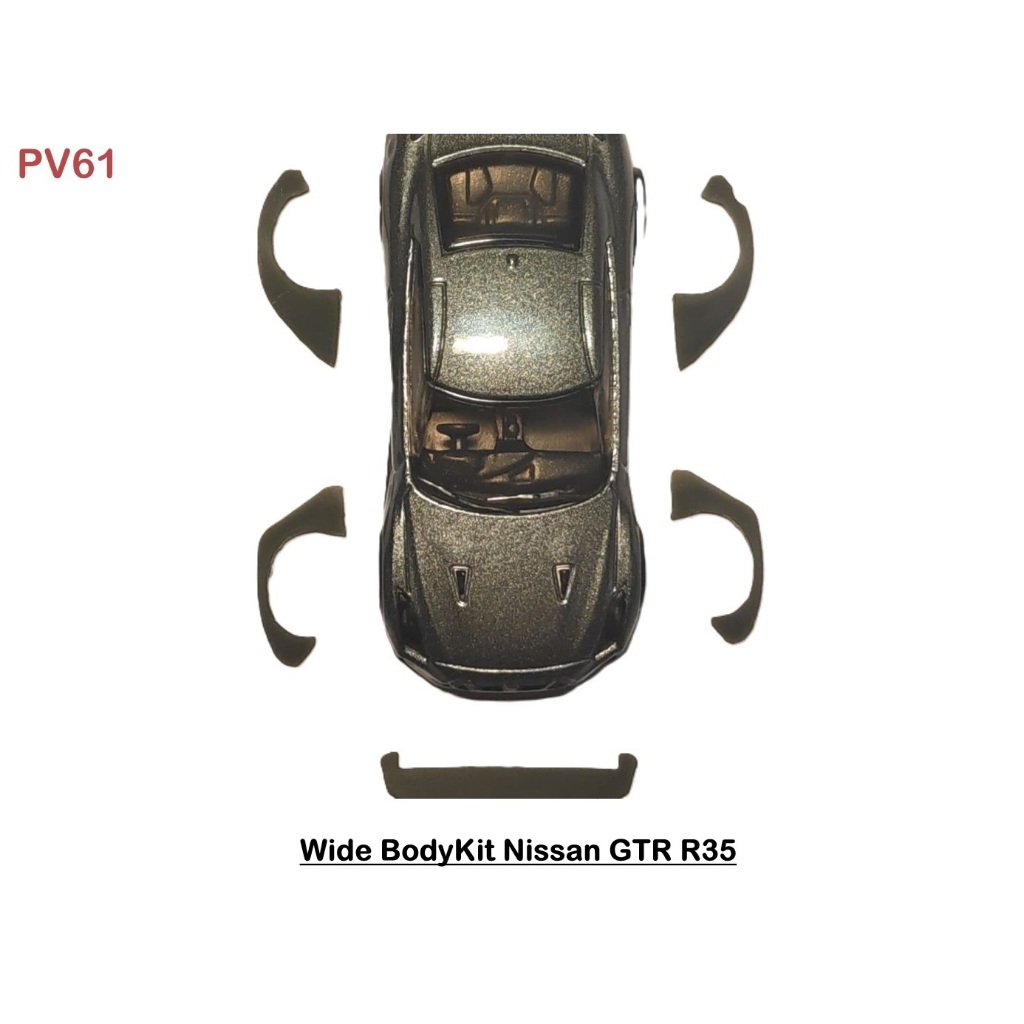 PV61 Parvus Models Instant Wide BodyKit Nissan GTR R35 HotWheels 1/64