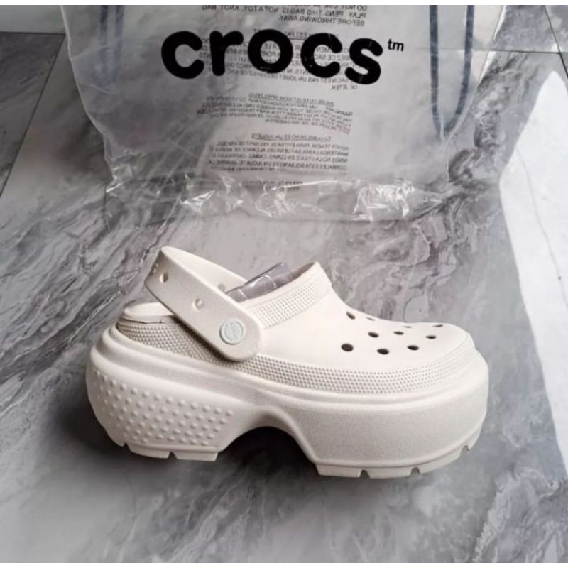 wedges Crocs crush stomp clog / sandal crocs stomp clog / wedges crocs terbaru