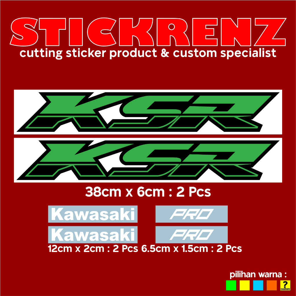 Cutting Sticker Stiker Body Motor Kawasaki KSR PRO 01 Custom
