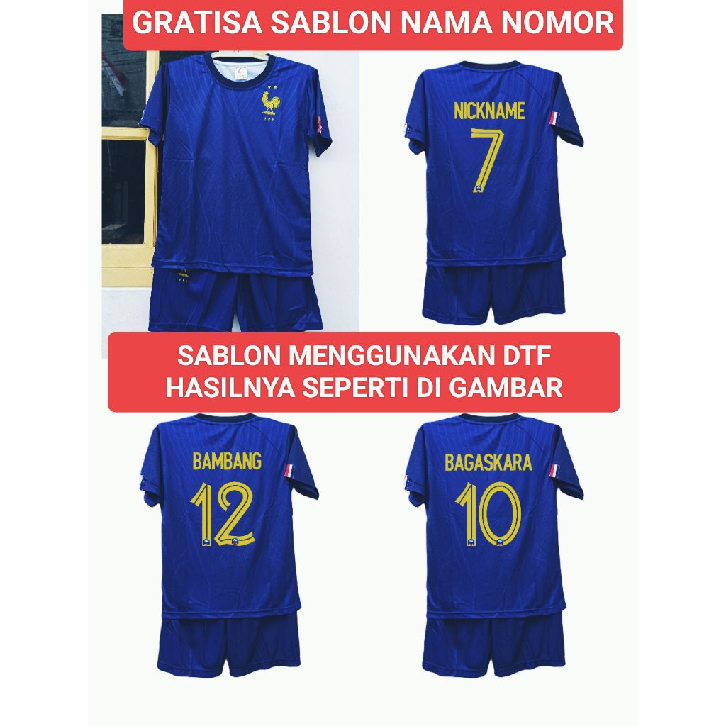jeresy baju bola timnas prancis/setelan baju bola jersey prancis