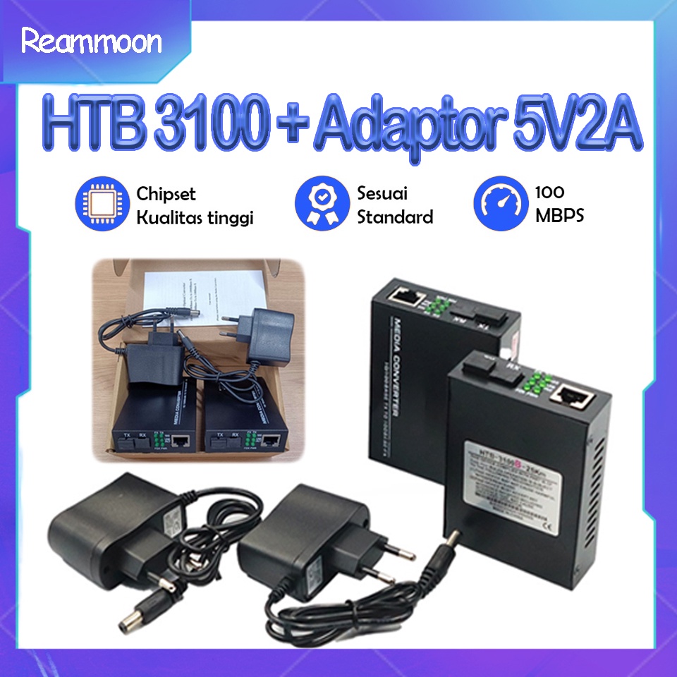 Termurah Converter HTB 31 Paket Htb Konverter Fiber Optic Media Converter HTB 31 25KM 11 Mpbs Netlin