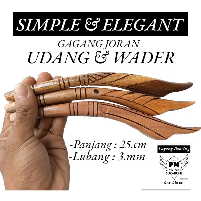 GAGANG JORAN WADER BAHAN KAYU MOTIP UKIR