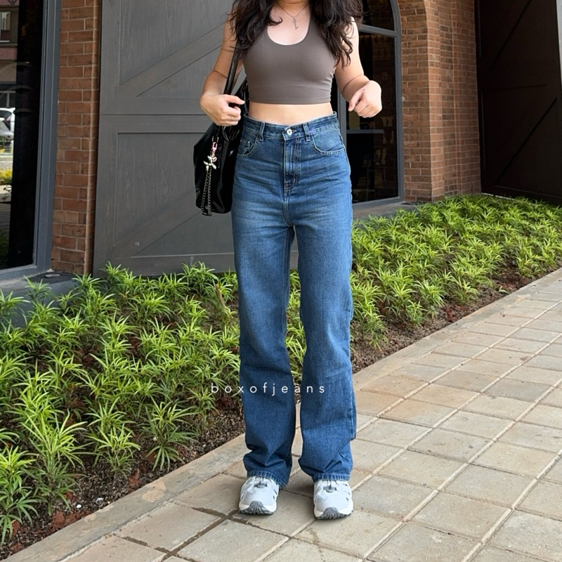 Boxofjeans - LEA Highwaist Baggy Jeans - DARK BLUE