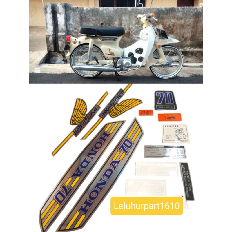Setiker Honda C70 kuning lengkap