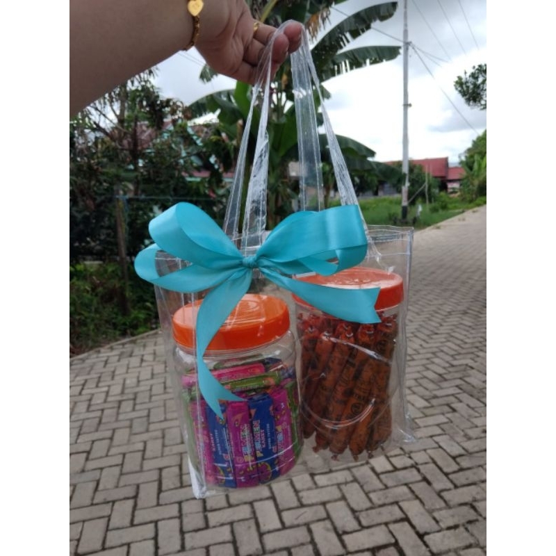 

[ 20x20x10 ] TAS MIKA JINTING / TAS PLASTIK TRANSPARAN UNTUK KADO, BINGKISAN, SOUVENIR, ULANG TAHUN