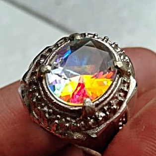 Cincin Batu Kalimaya Pelangi Kristal Kating