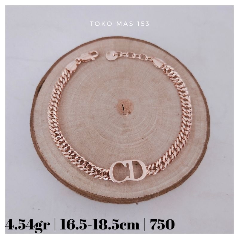 WAJIB TANYA STOK Realpict Gelang Rantai Susun Sirih CD Emas Asli Kadar 750