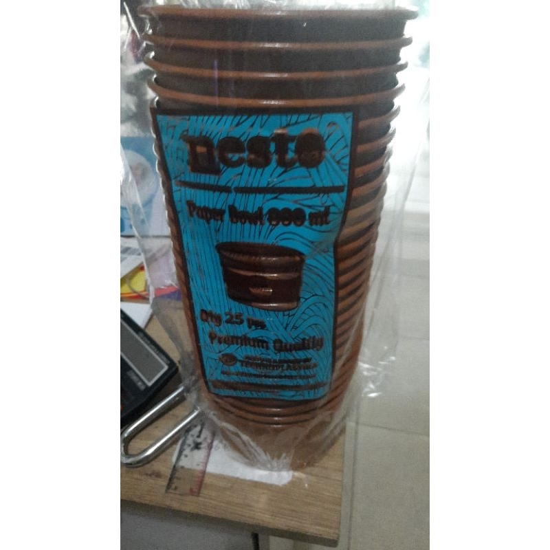 Mangkok kertas / Paper bowl nesto TANPA TUTUP