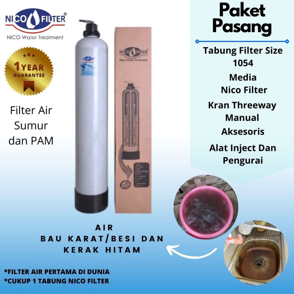 Filter air sumur dan pam | Nico Filter | Media Nico Natural