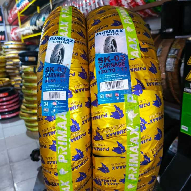 Ban luar Primaax SK03 ukuran  120/70-17 dan 90/80-17 tubeless