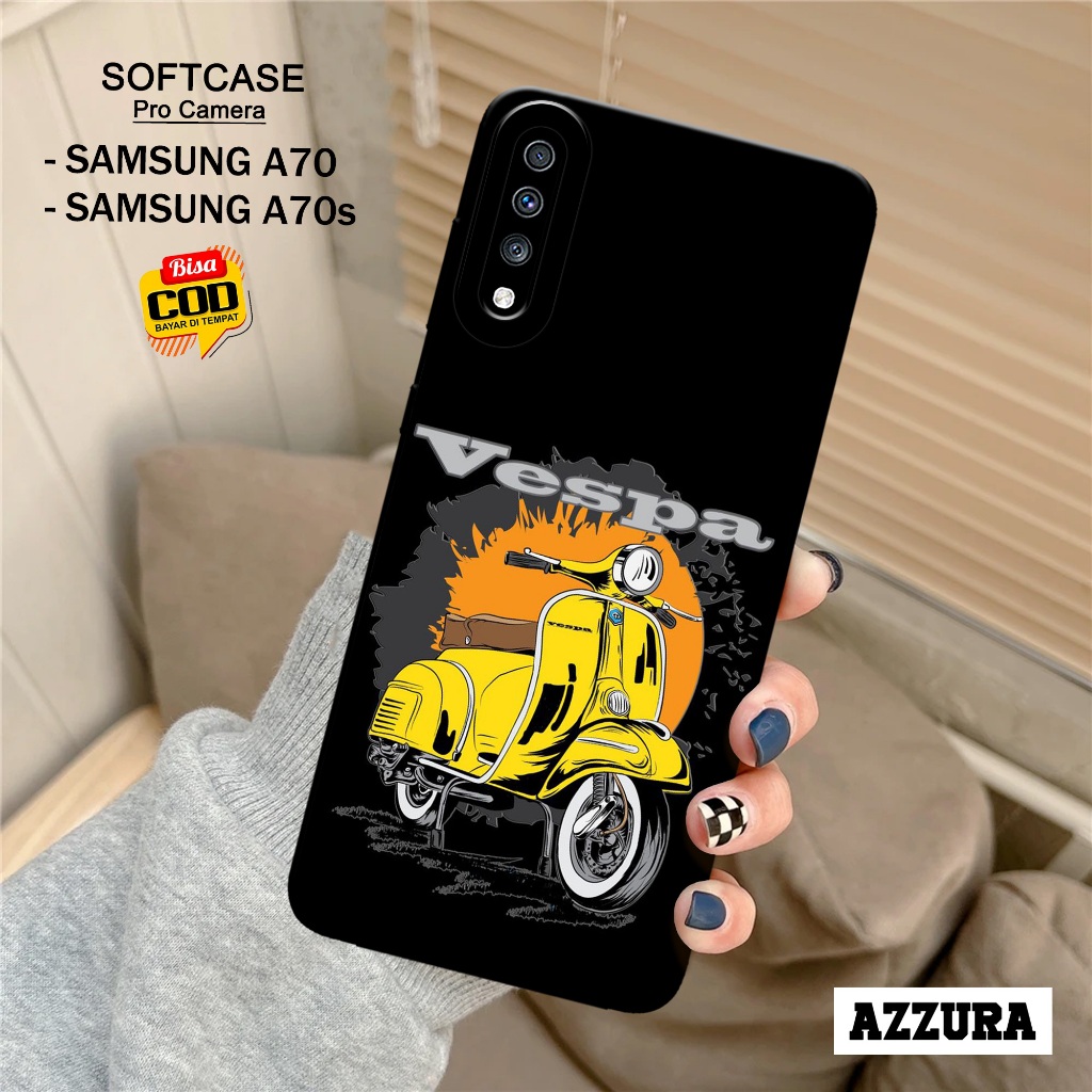 AZZURA - Case Samsung A70 / A70s Terbaru - Fashion Case Vespa - Casing Hp Samsung A70 / A70s Terbaru