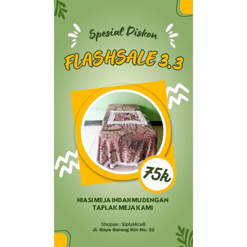 FLASH SALE HARGA MURAH Taplak meja batik modern