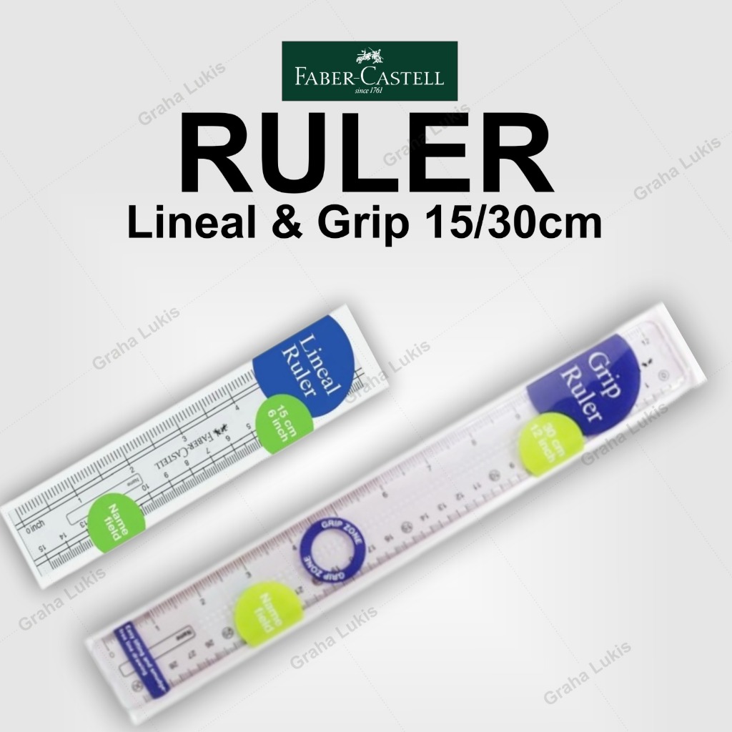 

Faber-Castell Ruler 15cm / 30cm / Penggaris 15cm / 30cm Faber Castell